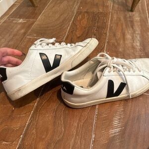 Veja White and Black Sneakers